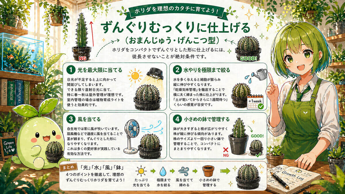 ユーフォルビアホリダをカッコよく育てるコツ、方法