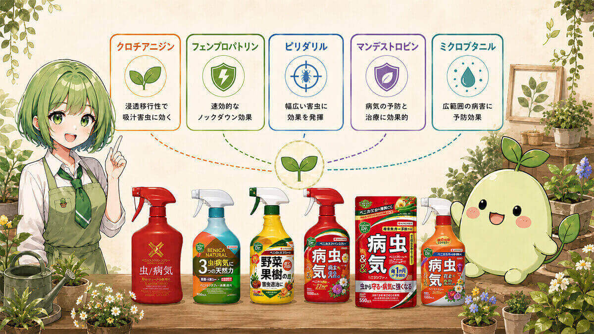ベニカシリーズの有効成分を完全解説