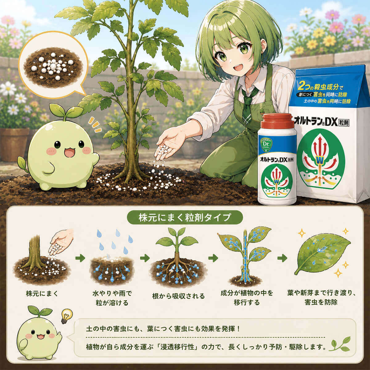 株元に粒剤