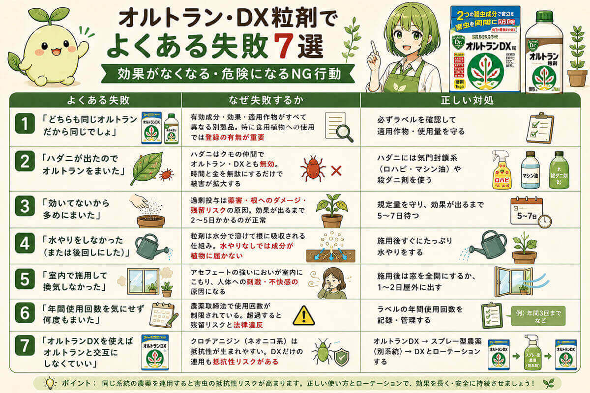 オルトランでよくある失敗