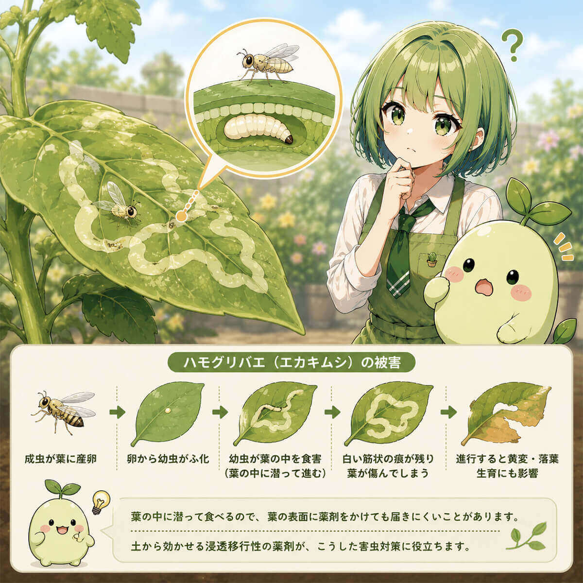 ハモグリバエ被害