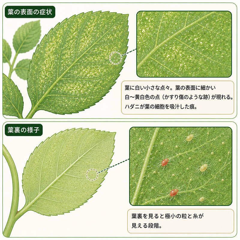 ハダニ初期症状