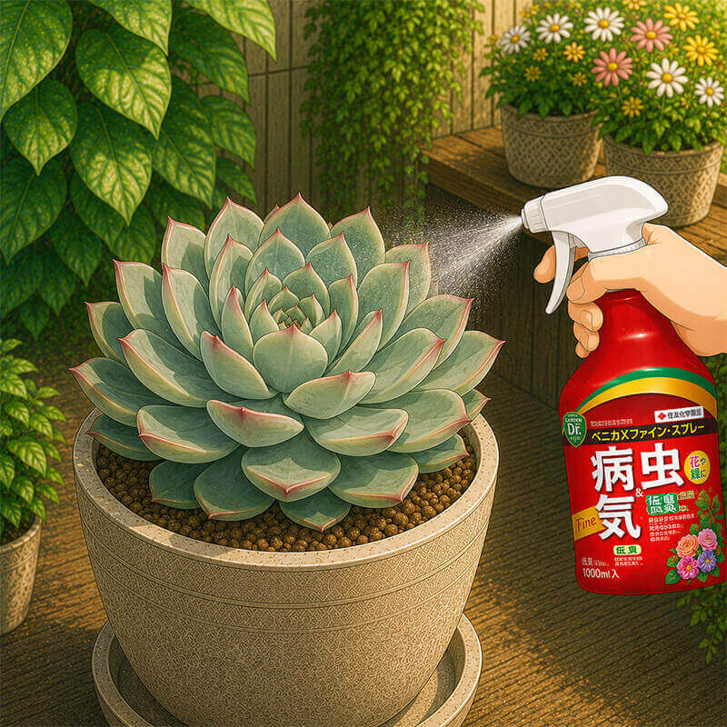 多肉植物・サボテンへのベニカシリーズ使用ガイド