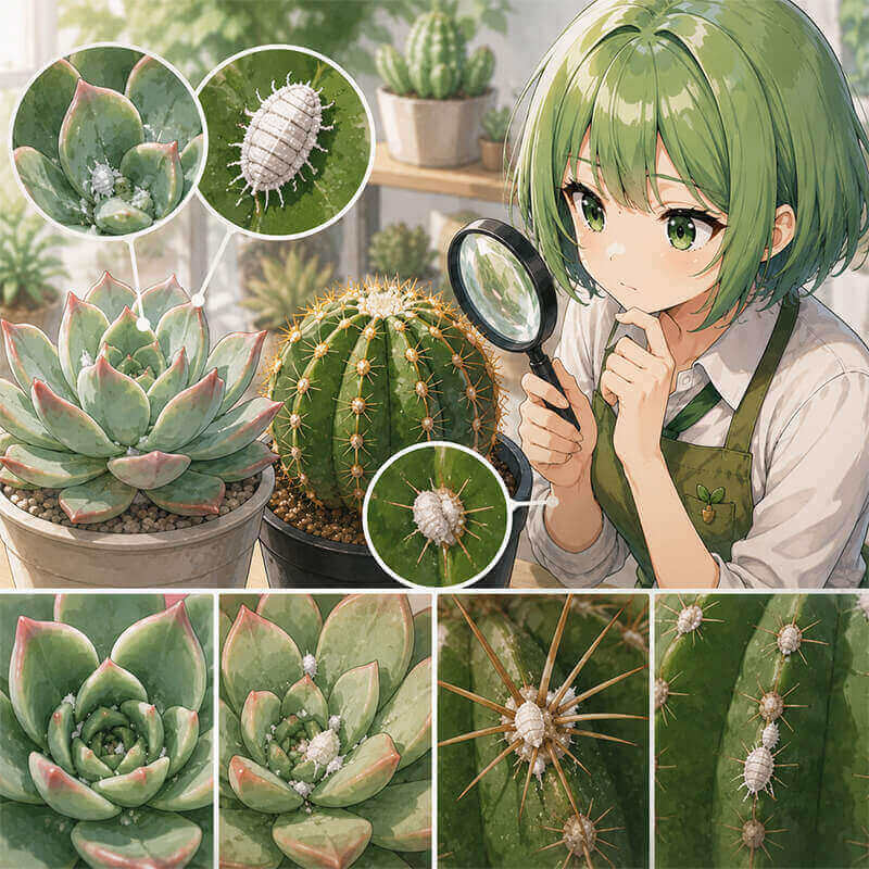 多肉植物・サボテンのカイガラムシ
