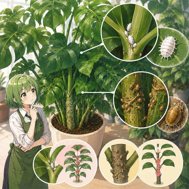 観葉植物のカイガラムシ