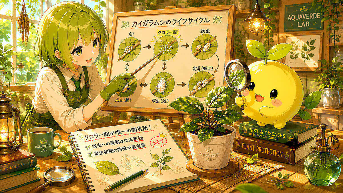 カイガラムシのライフサイクル