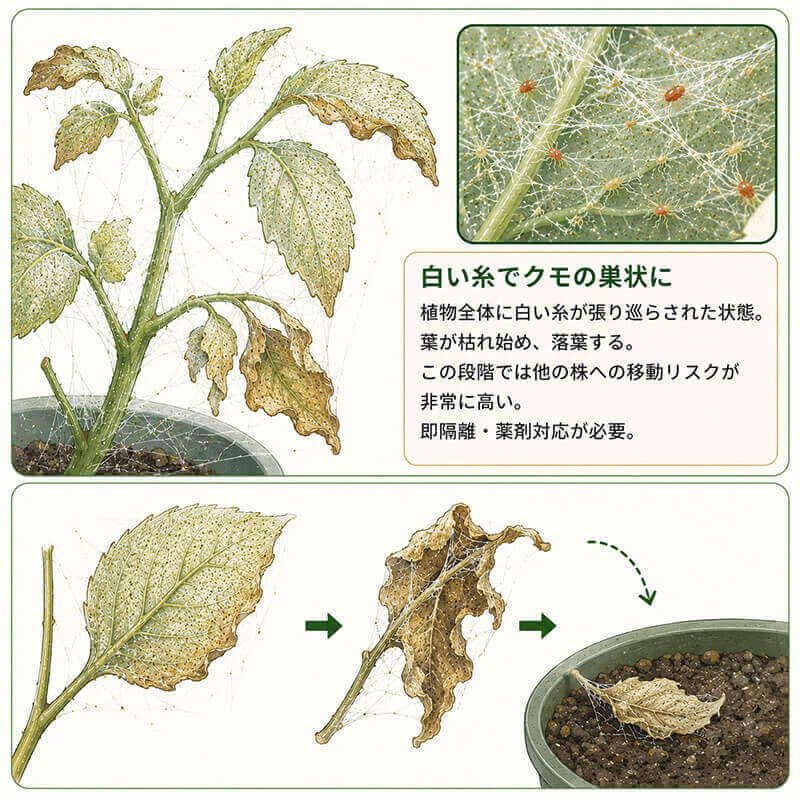 ハダニ重症