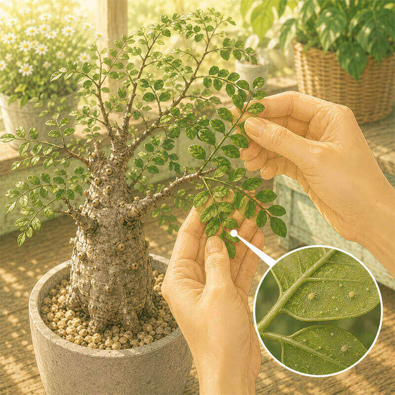 塊根植物のハダニ