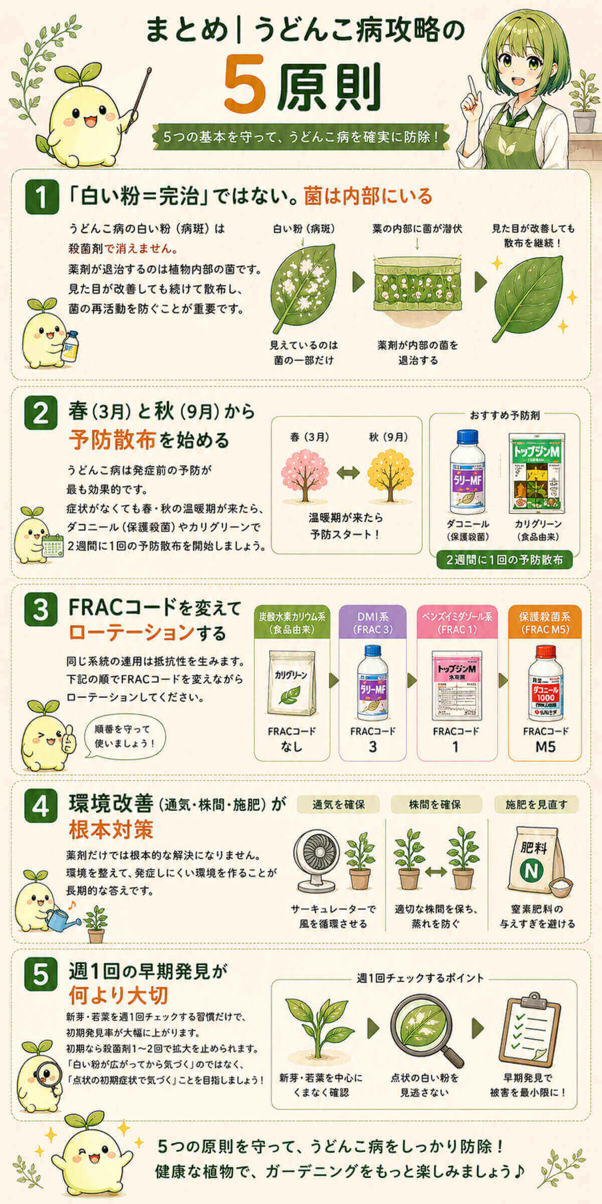 うどんこ病攻略の5原則まとめ