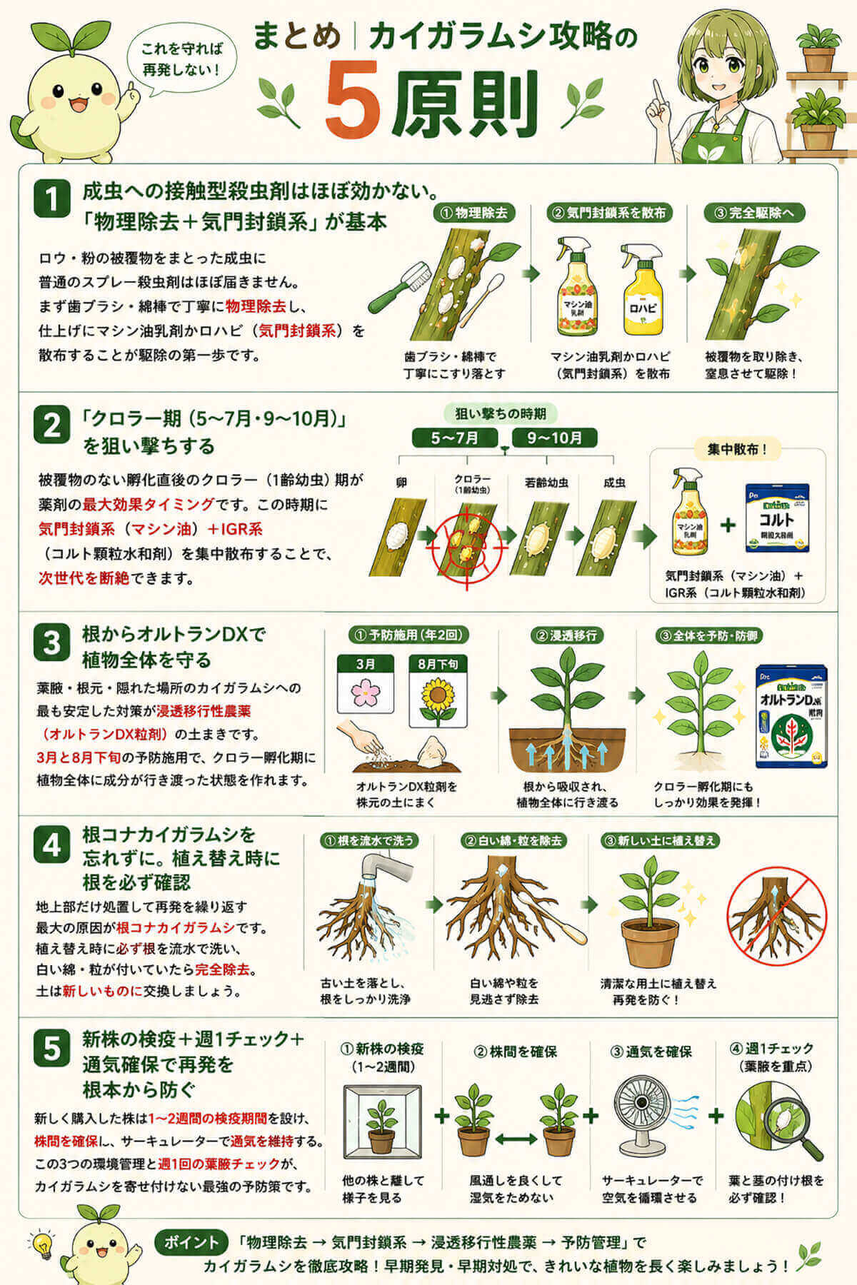 カイガラムシ攻略の5原則まとめ