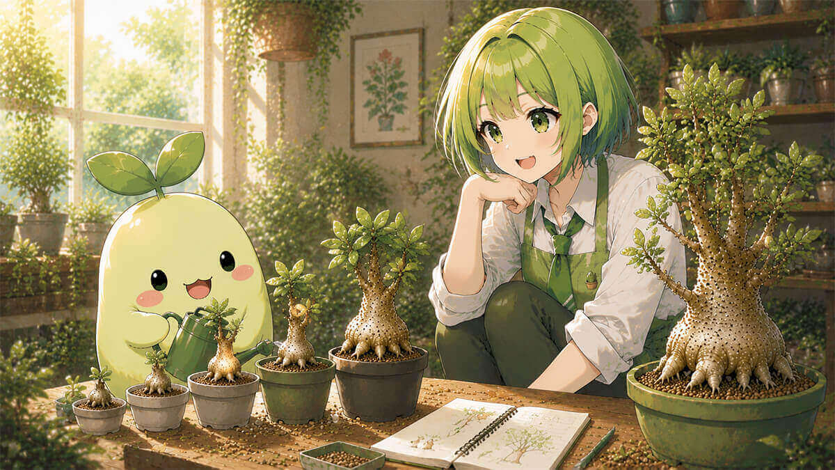 アデニウムの成長は年単位で見る