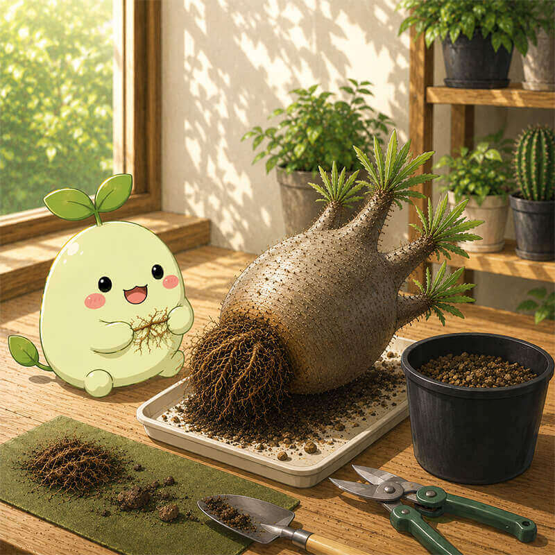 グラキリスの根張りを促す植え替え
