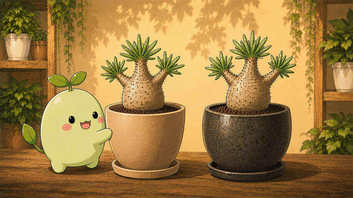 塊根植物の陶器鉢の選び方｜信楽焼・益子焼・丹波焼を比較