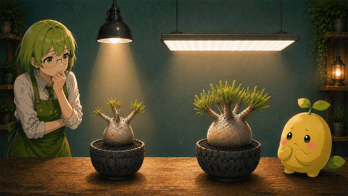 植物育成LEDの導入で変わる株の姿
