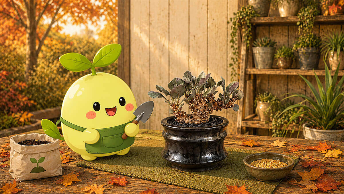 オトンナの塊根を魅せる植え付けの考え方