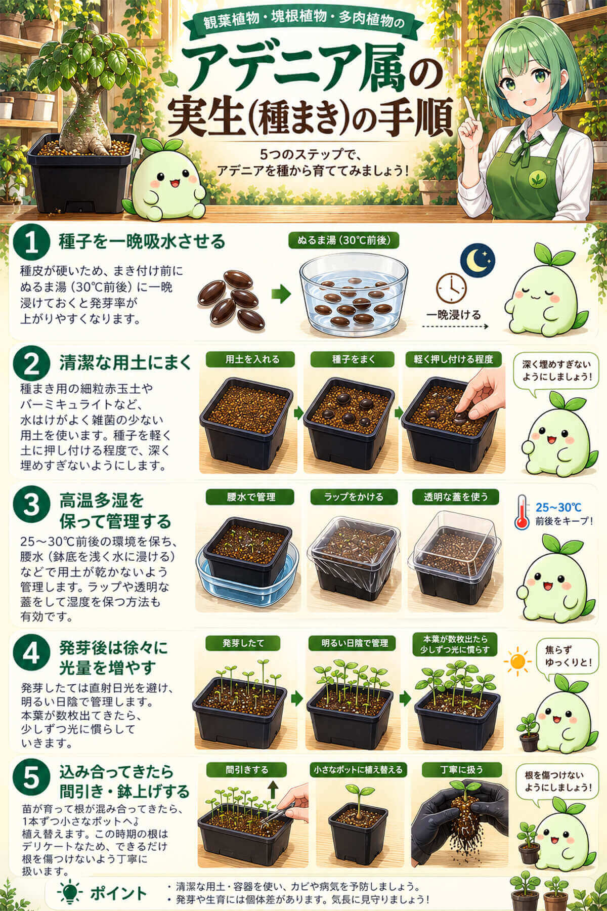 アデニアの育て方完全ガイド｜7種の見分け方・室内LED・価格相場まで解説