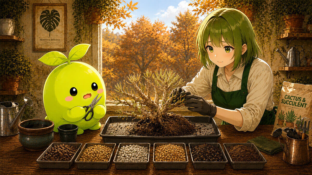 オトンナ属の植え替えのタイミングと手順