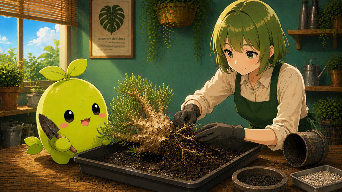 チレコドン属の植え替えのタイミングと手順